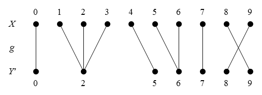 Function g : X &rarr; Y'