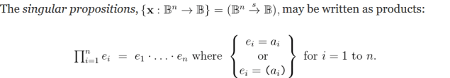Singular Propositions May Be Written As Products